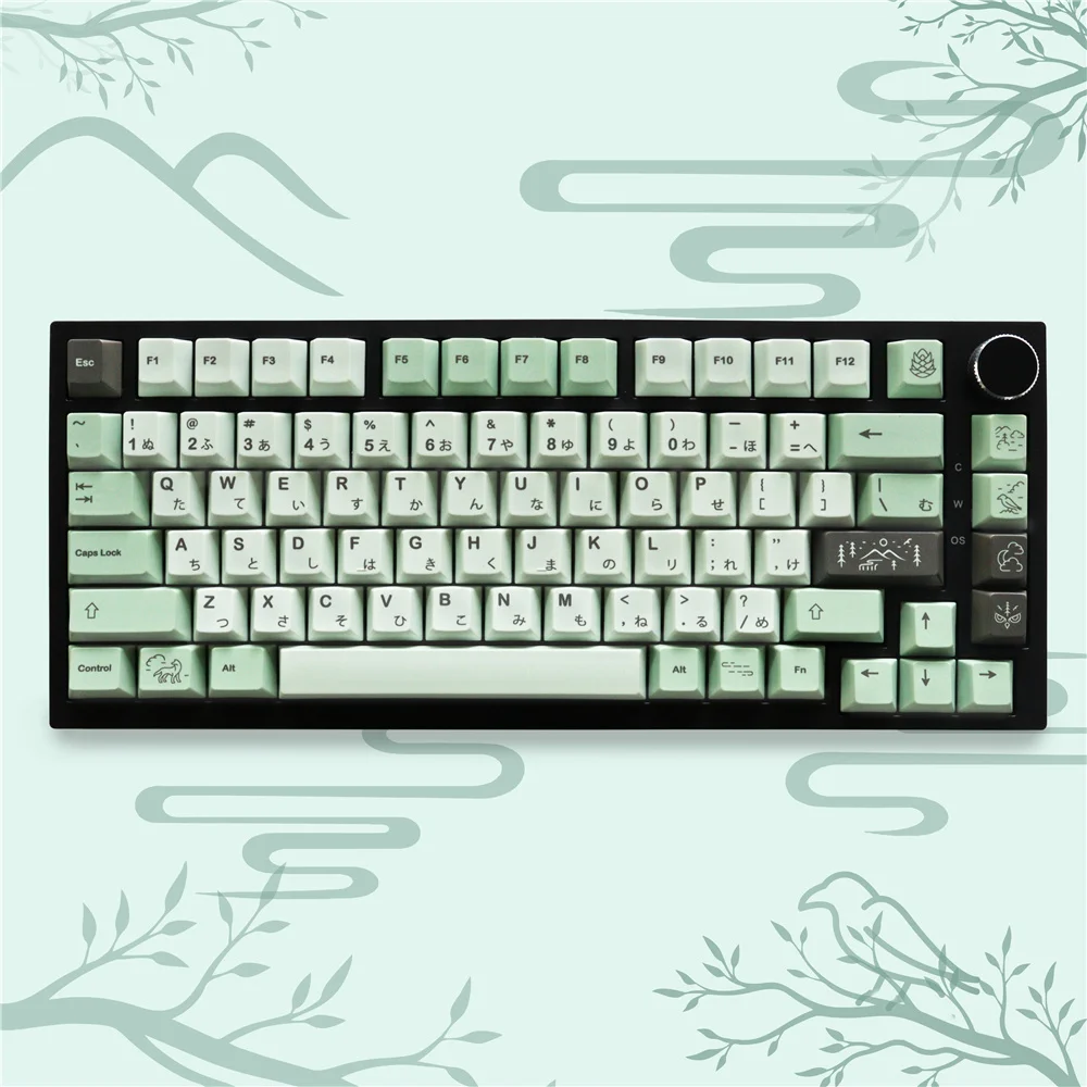 

GMK Листопад Fog колпачки для клавиш Dye Sub PBT 129 клавиш гладкая текстура колпачки для клавиш с профилем вишни для механической клавиатуры 61/64/104/108