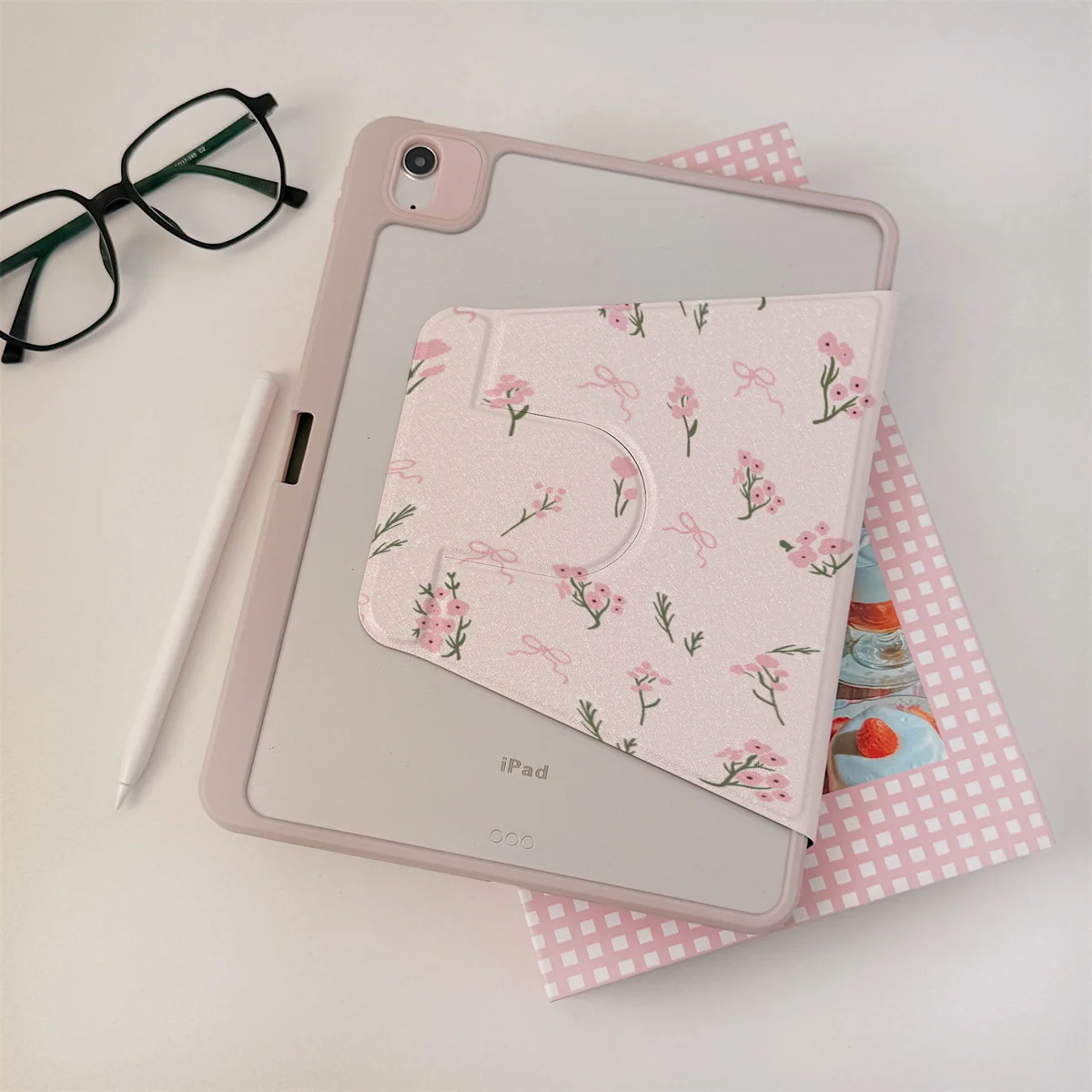 

360 ° Вращающийся складной чехол для легкой защиты вашей подушечки: совместим с iPad Air 6, Air 5,4,10,2024, air m3/a16 2025