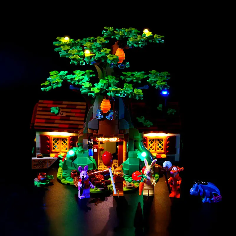 Kit luce LED per LEGO 21326 Winnie The Pooh Lampada per casa sull'albero Regalo fai da te (Non include blocchi di costruzione Kit di mattoni Set di modelli)