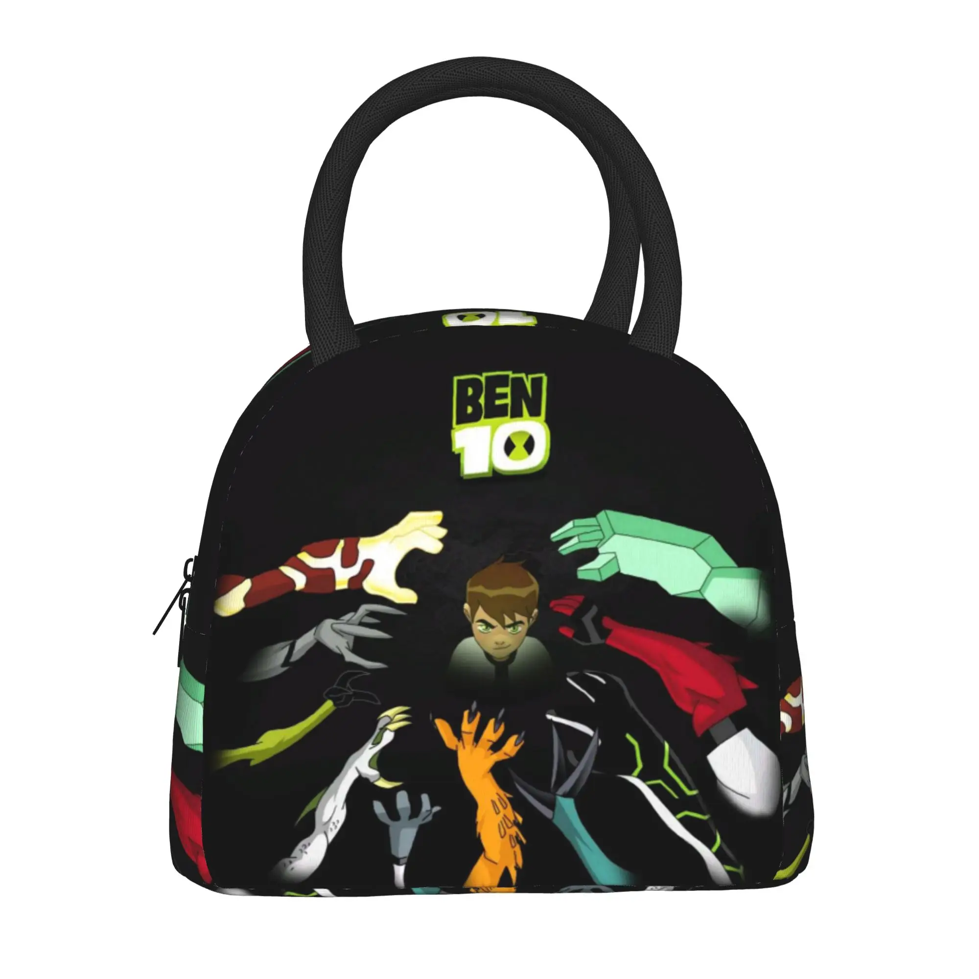 Back to school season Ben 10  Food Bag  Ben Tennyson With Alien Arms Large Capacity Cool Classic Solid Lunch Bag