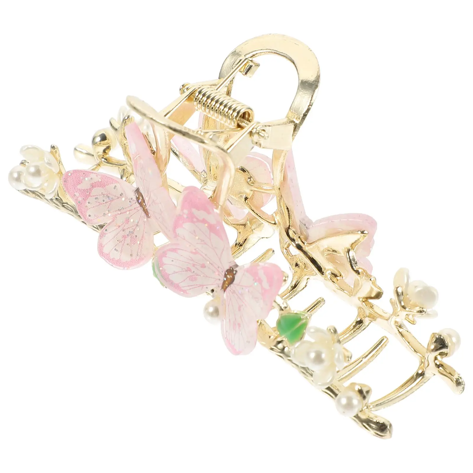 

Pearl Hair Clips Accessories Butterfly Claw Medium Thick Decorative Women Thin Metal Jaw Large Hair Card Stylish