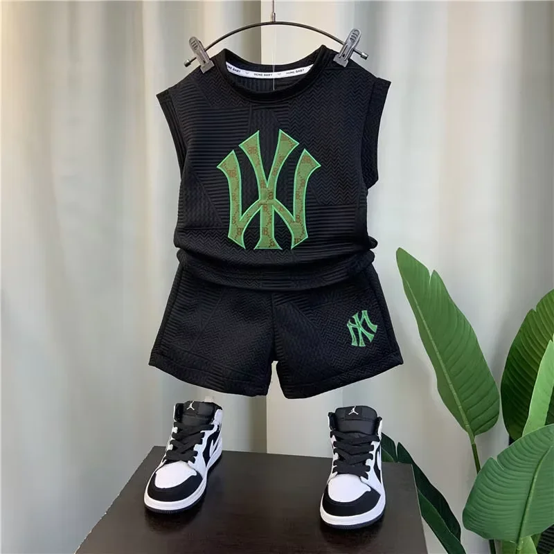 Summer Baby Boy Clothes Set Children Girls Solid Tshirts and Shorts 2 Pieces Suit Kid Short Sleeve Top Bottom Outfits Tracksuits