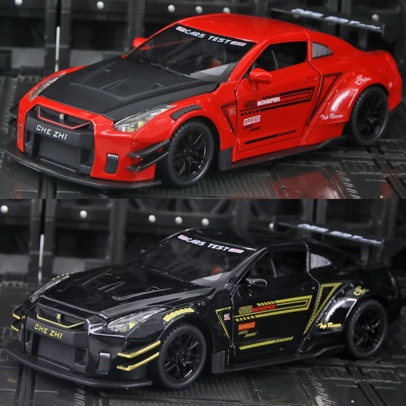 1:24 Skyline Ares Nissan GTR R35 Diecasts & Toy Vehicles Metal Toy Car Model High Simulation Pull Back Collection Kids Toys