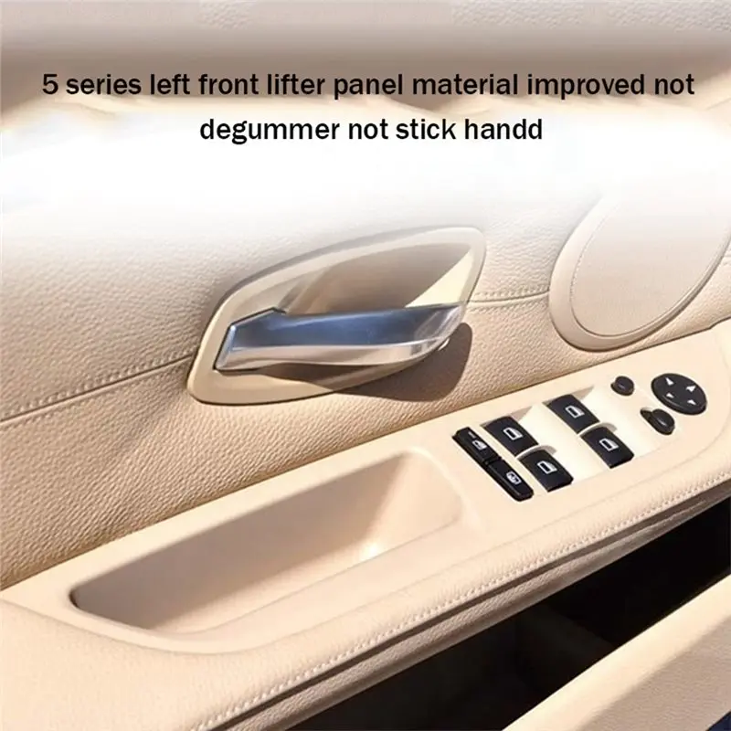 A33K-Beige For BMW 5-Series E60 E61 2008-2010 Driver Left Window Switch Trim Bezel 51416983705 Door Armrest Upper Panel