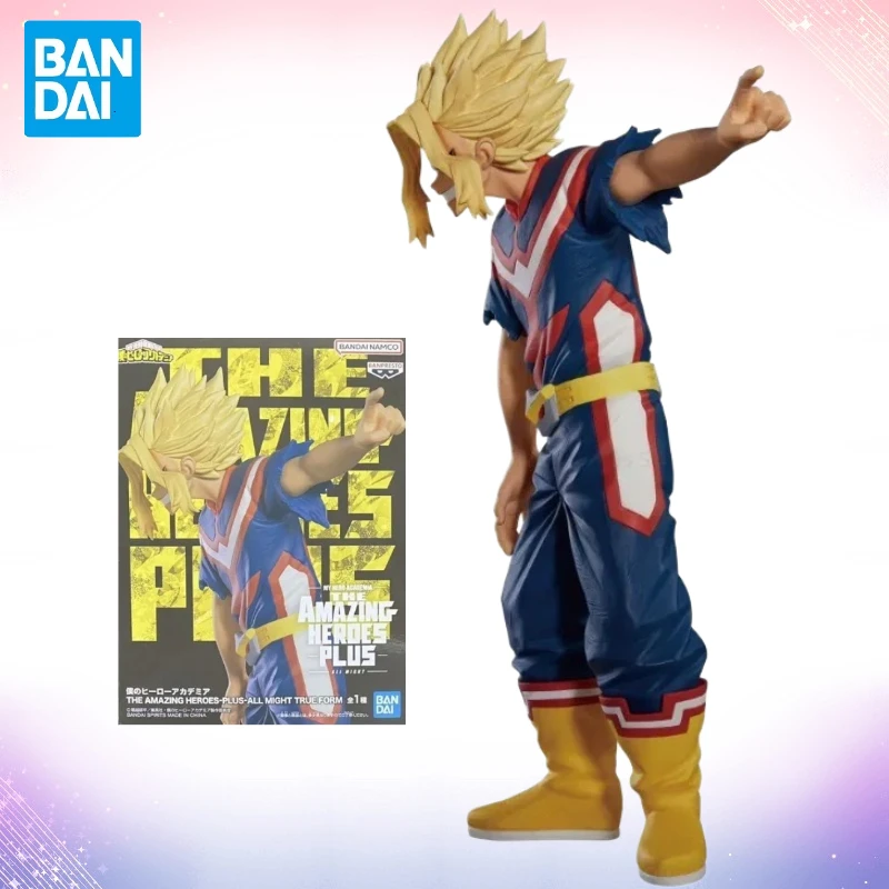 

In Stock Bandai Spirits BANPRESTO The Amazing Heroes -Plus- Boku No Hero Academia All Might True original Model Toys Toy