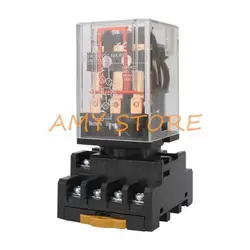 MK3P-I MK3P-1 General Purpose AC 24V 110V 220V DC12V 24V Coil 11 Pins Electromagnetic Relay With PF113A Socket Base