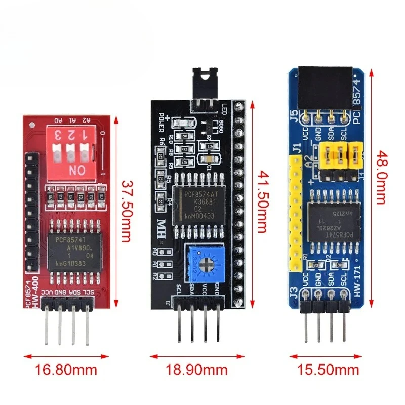 PCF8574 PCF8574T I/O For IIC I2C TWI SPI Serial Interface Board Port LCD1602 LCD2004 Adapter Plate LCD Adapter Converter Module