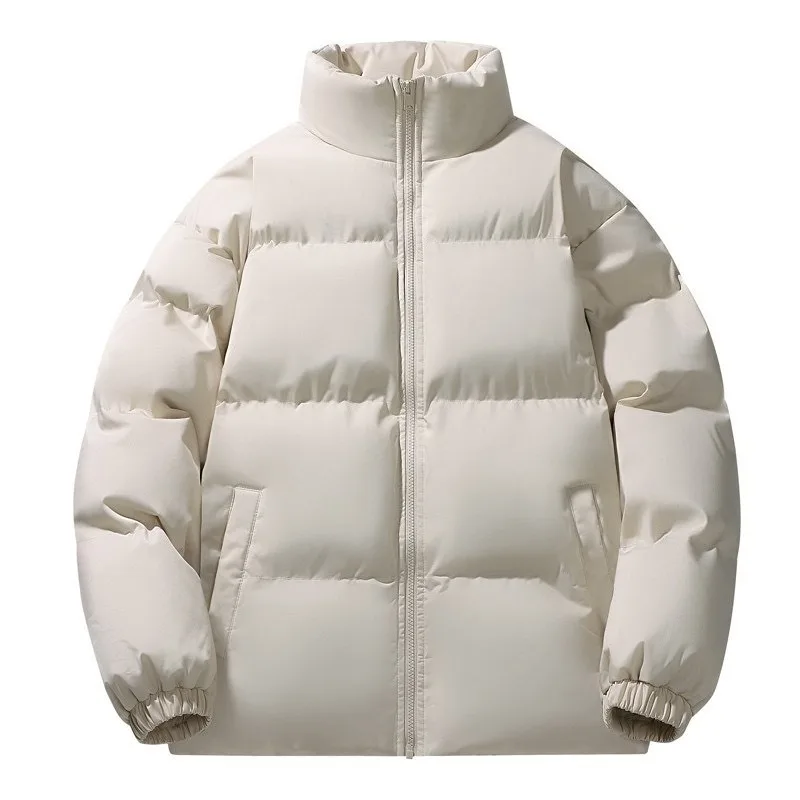 

New Autumn and Winter Loose Students Solid-color Winter Cotton-padded Jacket Warm Bread Cotton-padded Jacket for Male Students