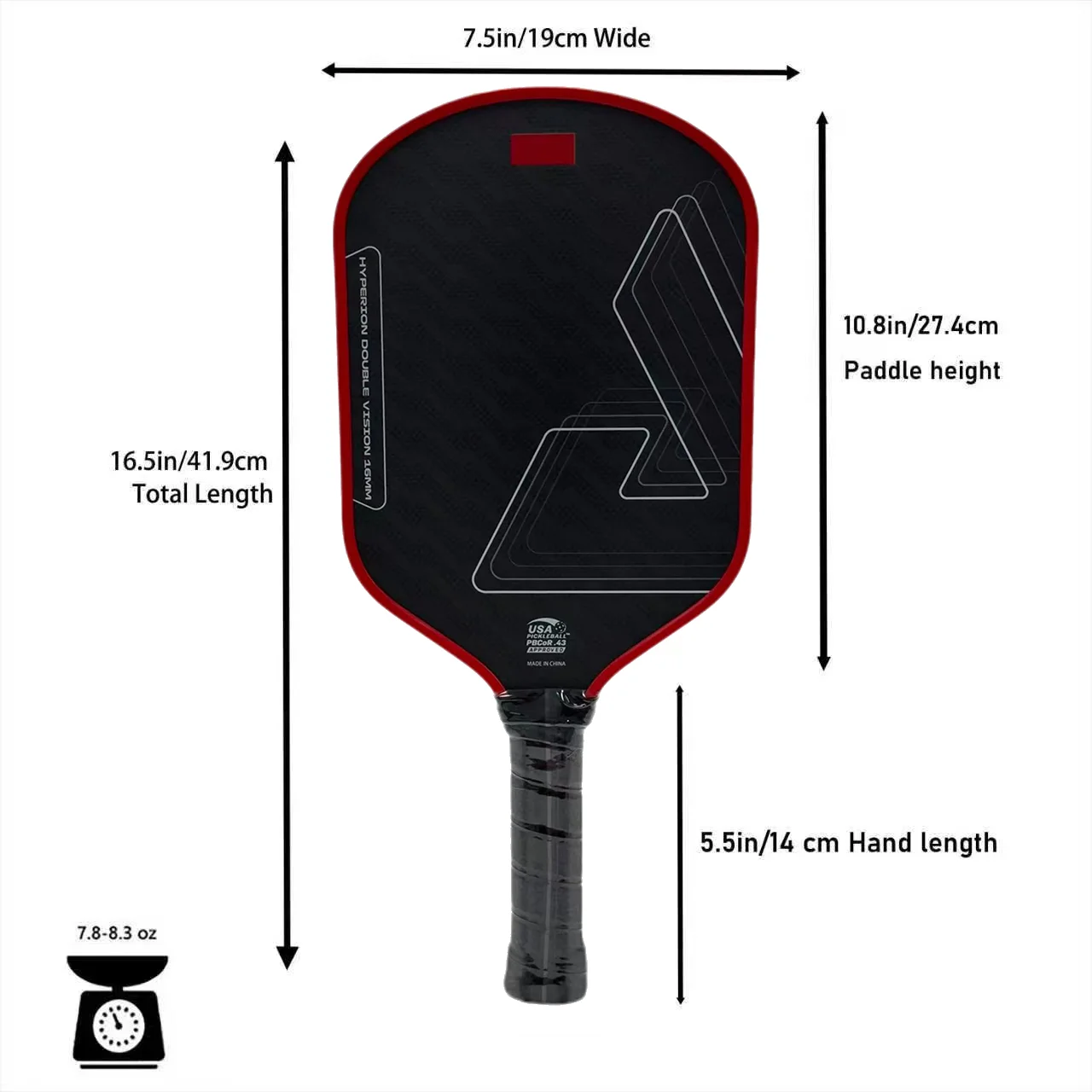 New Vision Professional Player Edition Pickleball Paddle Third Generation Propulsion Core 16mm Graphite T700 Carbon Fiber