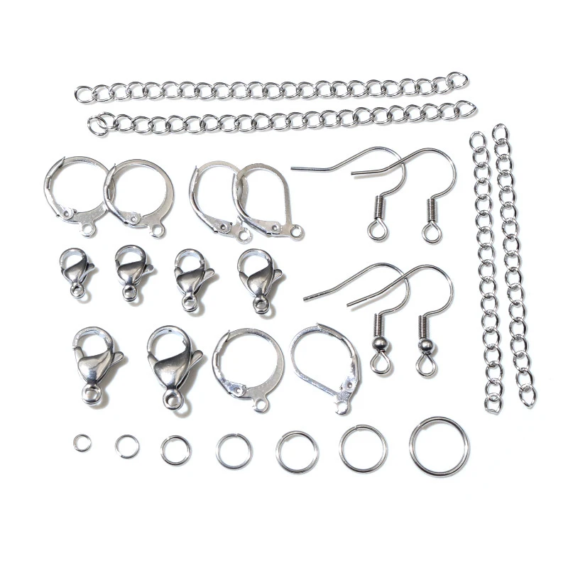 High Quality 316 Stainless Steel DIY Jewelry Making Findings Necklac Earrings Hooks/Jump rings/Lobster Clasp Craft Accessories
