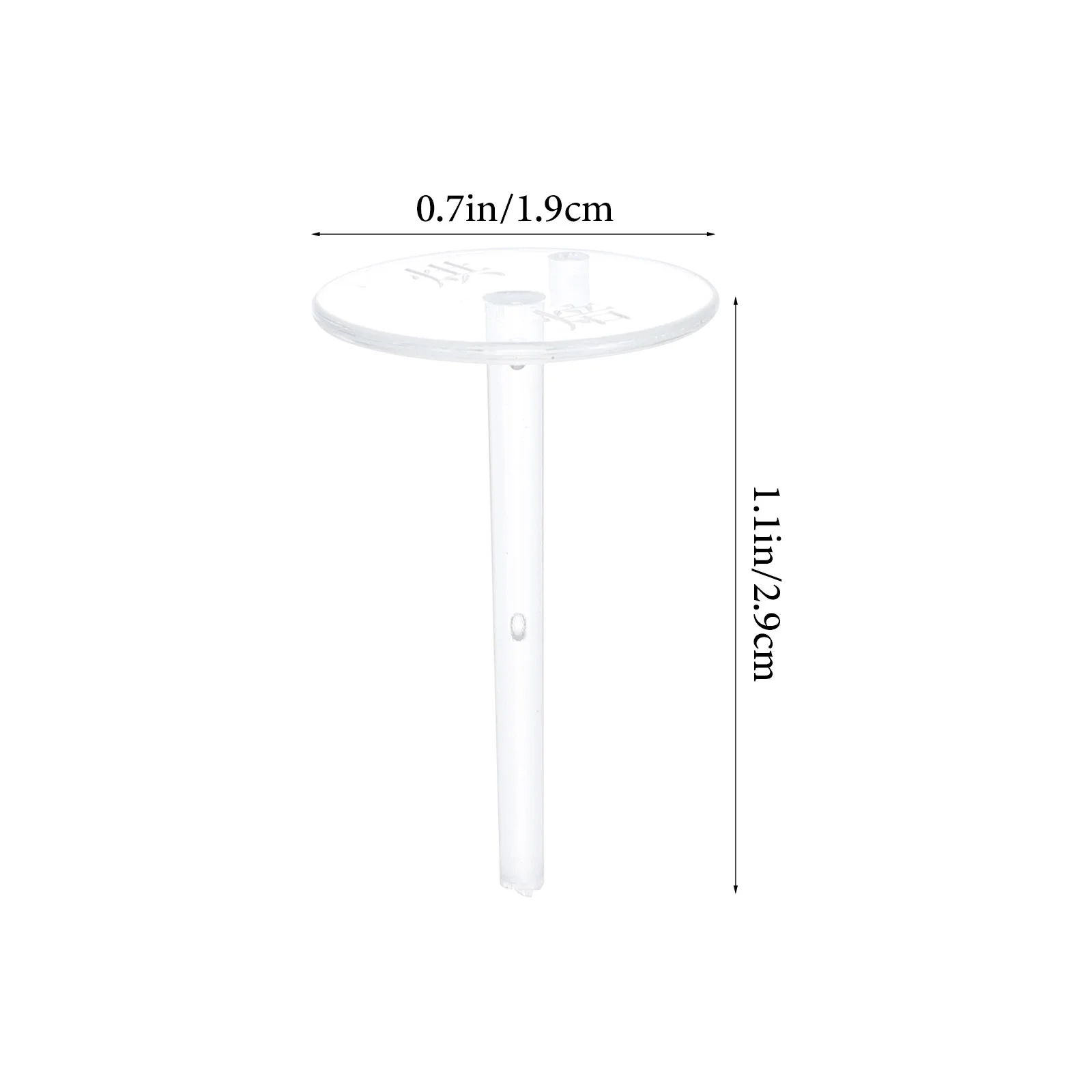 100 Stück Basis zum Backen von Kuchen, Dekoration, Ornament, transparenter Kunststoffeinsatz, Tretlagerhalter, zum Dekorieren nützlicher Blumennägel