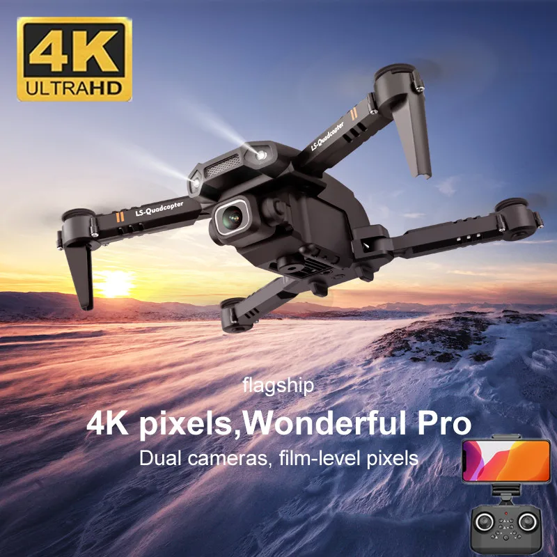 Newest Mini WiFi FPV RC Drone With 4K HD Dual Camera Air Pressure Altitude Hold Foldable Quadcopter 3PCS Drone Battery Toy Gift