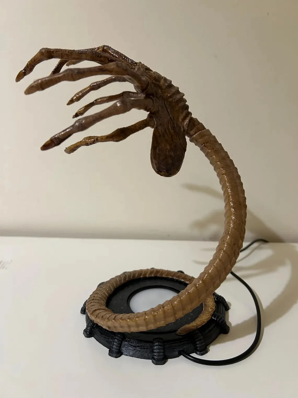 Luminária Alien Facehugger, Decoração de Abóbora de Halloween com Luzes LED, Decorações de Festa em Casa com Atmosfera de Horror