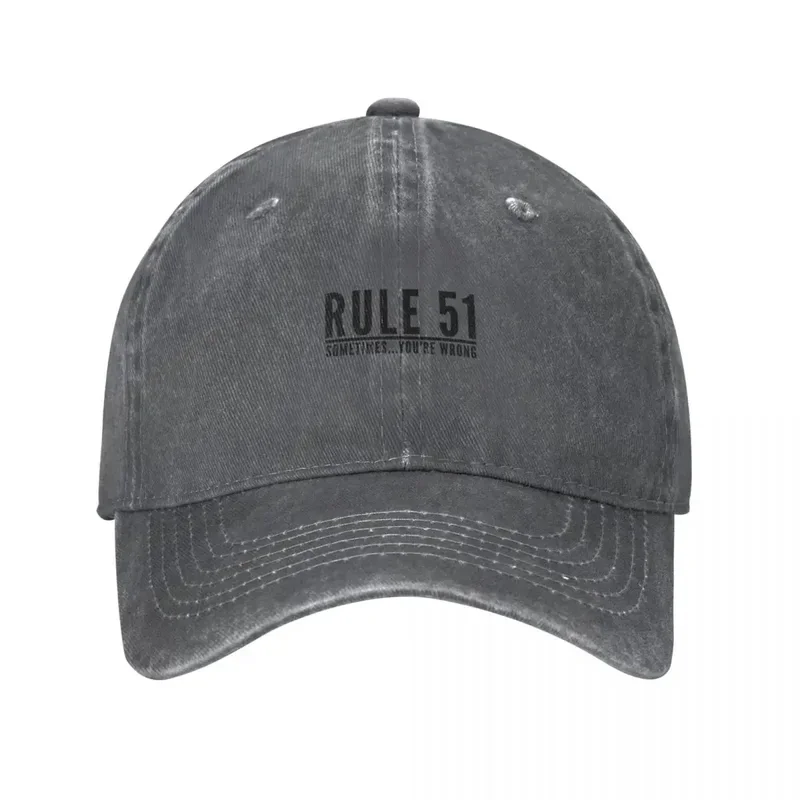 Rule 51 Sometimes You_Re Wrong - Gibbs Rules - NCIS 3 Baseball Cap Visor Icon Mens Caps Women'S