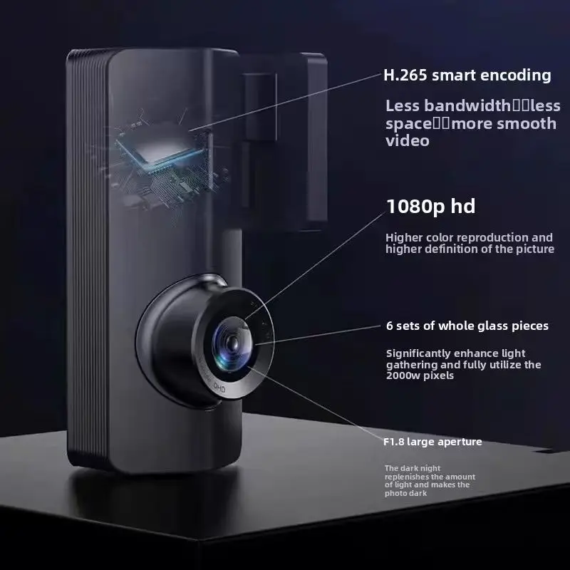 

1080P high-definition driving recorder AE-DC2018-K2 122 ° wide-angle+H.265 encoded G-Sensor collision lock Wi Fi mobile app view