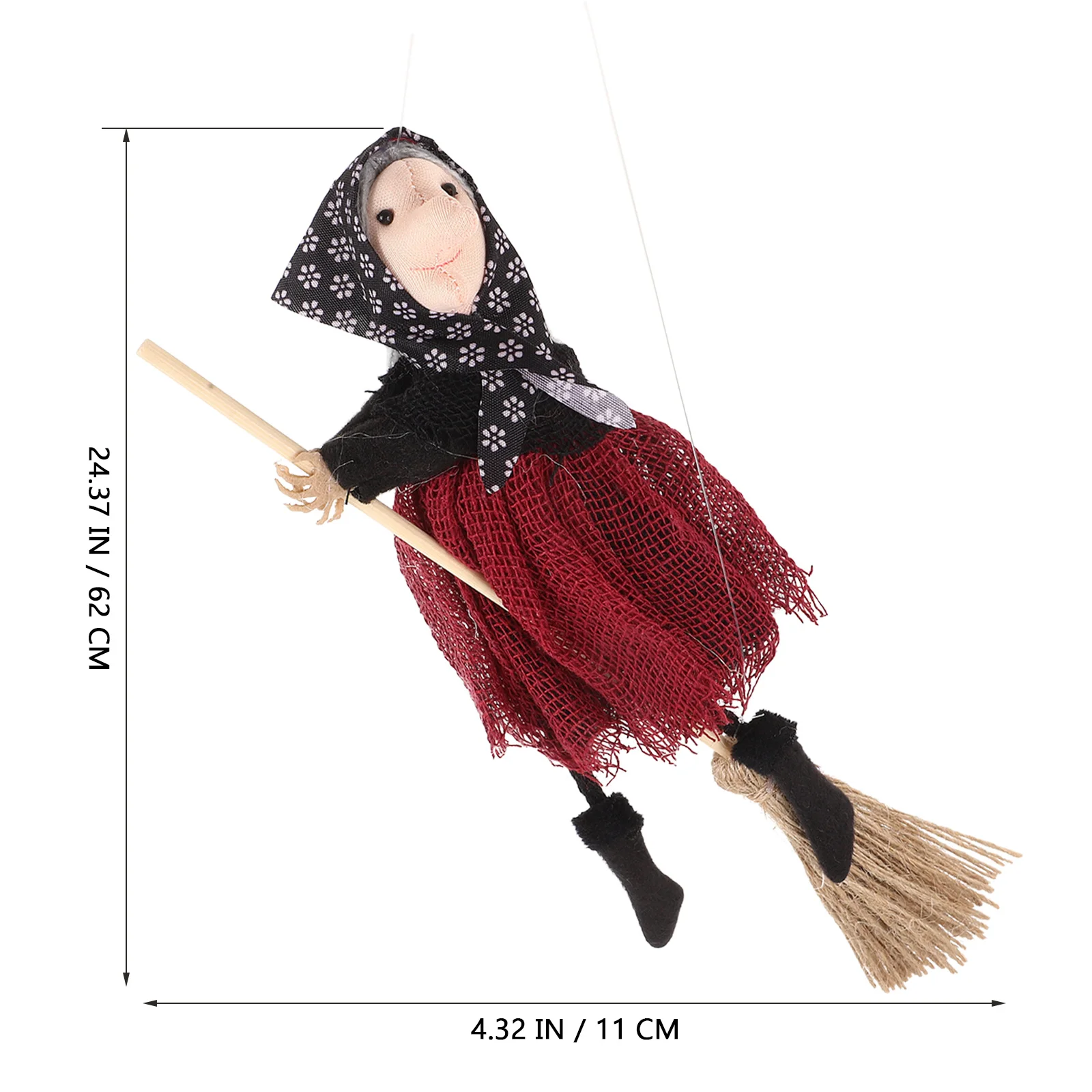 

Suspending Witch Hanging Decor Halloween Accessory Compact Lightweight Safe Durable Household Halloween Decoration