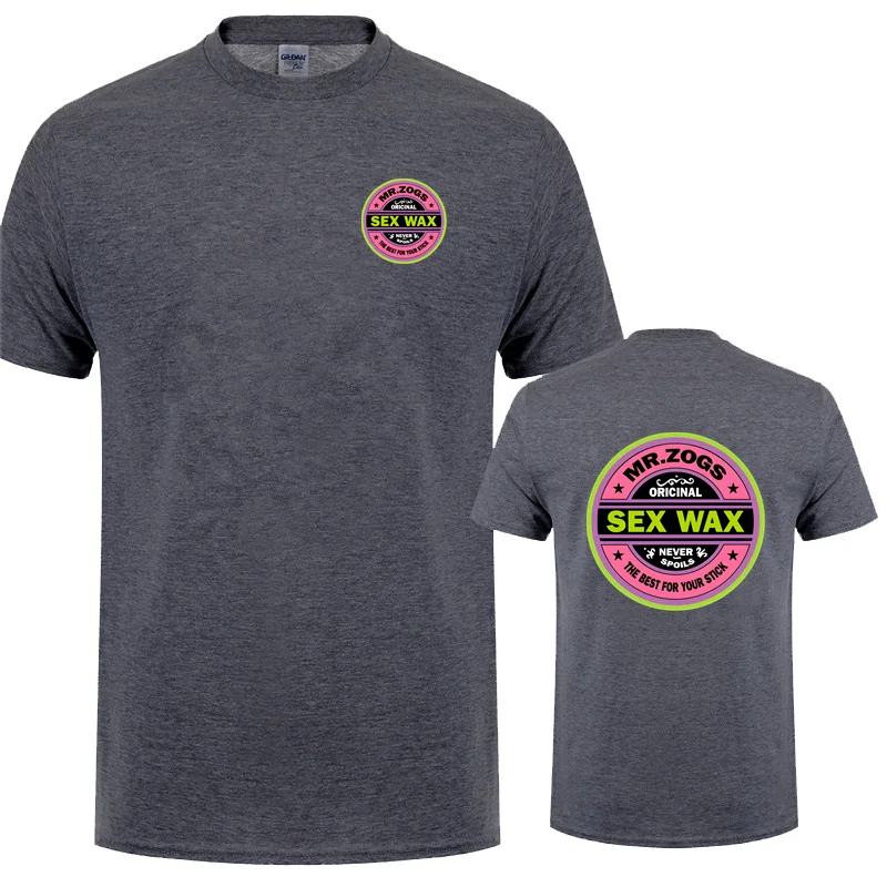 Sex Wax Mr Zogs Surf T Shirt Men Casual Sex Wax T-shirts Summer Short Sleeve Cotton Mans Cool Tops DZ-031