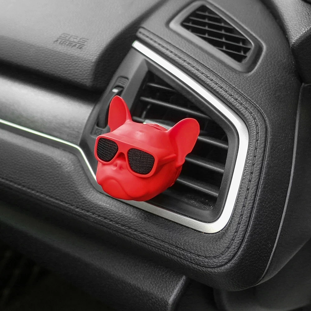 New Bulldog Car Perfume Fragrance Diffuser Air Freshener Auto Vent Exhaust Clip Scent Perfume Aromatherapy Clip Car Accessories