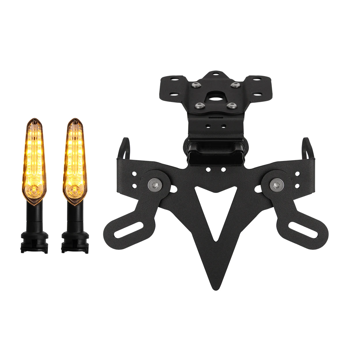 لياماها MT-07/FZ-07 2013-2023 دراجة نارية لوحة ترخيص حامل الحاجز مزيل تسجيل قوس مع LED MT07 MT 07 2018 #6