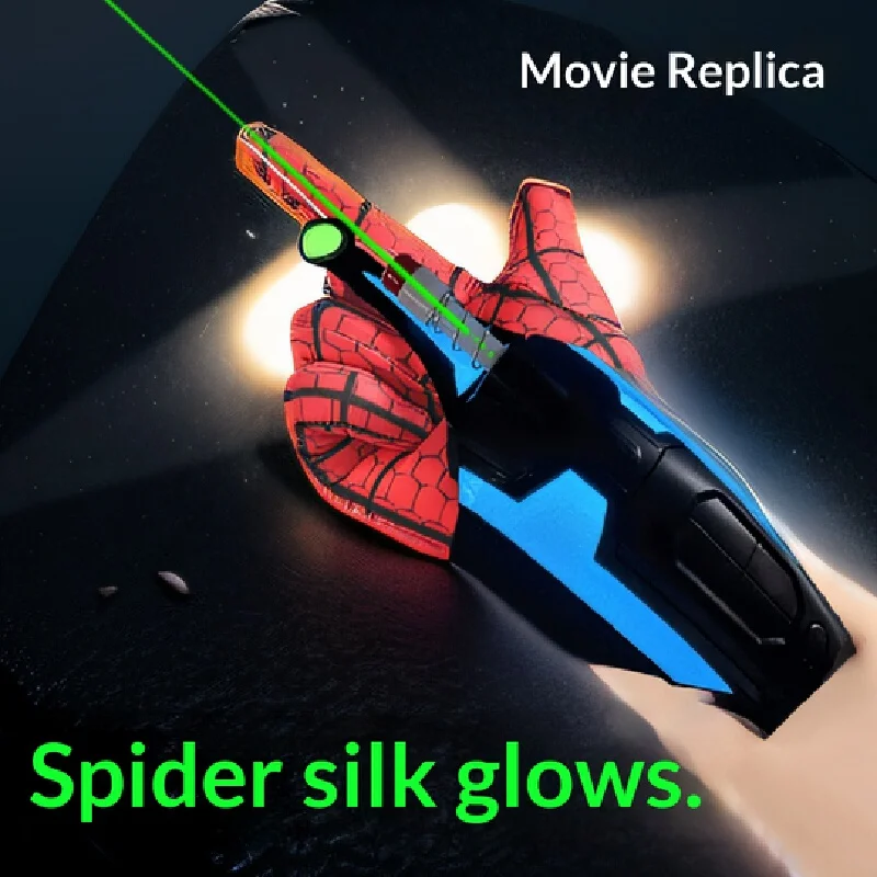 

Spider Man Silk Launcher Silk Gloves Children's Boys Marvel Genuine Black Technology Toy Sprayer