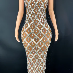 Vestidos de maternidade para photoshoot, strass brilhantes, vestido maxi sexy para mulheres, gravidez, estiramento do chuveiro do bebê, adereços fotográficos grávidas 10 principais vendas pregnant qipao - №5