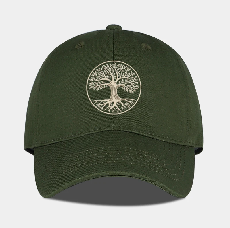 Spirituelle Baseballkappe mit Baum des Lebens-Aufdruck und weichem Schirm | Verstellbarer Sonnenhut | Unisex Outdoor & Casual Dad Cap – Detail 5