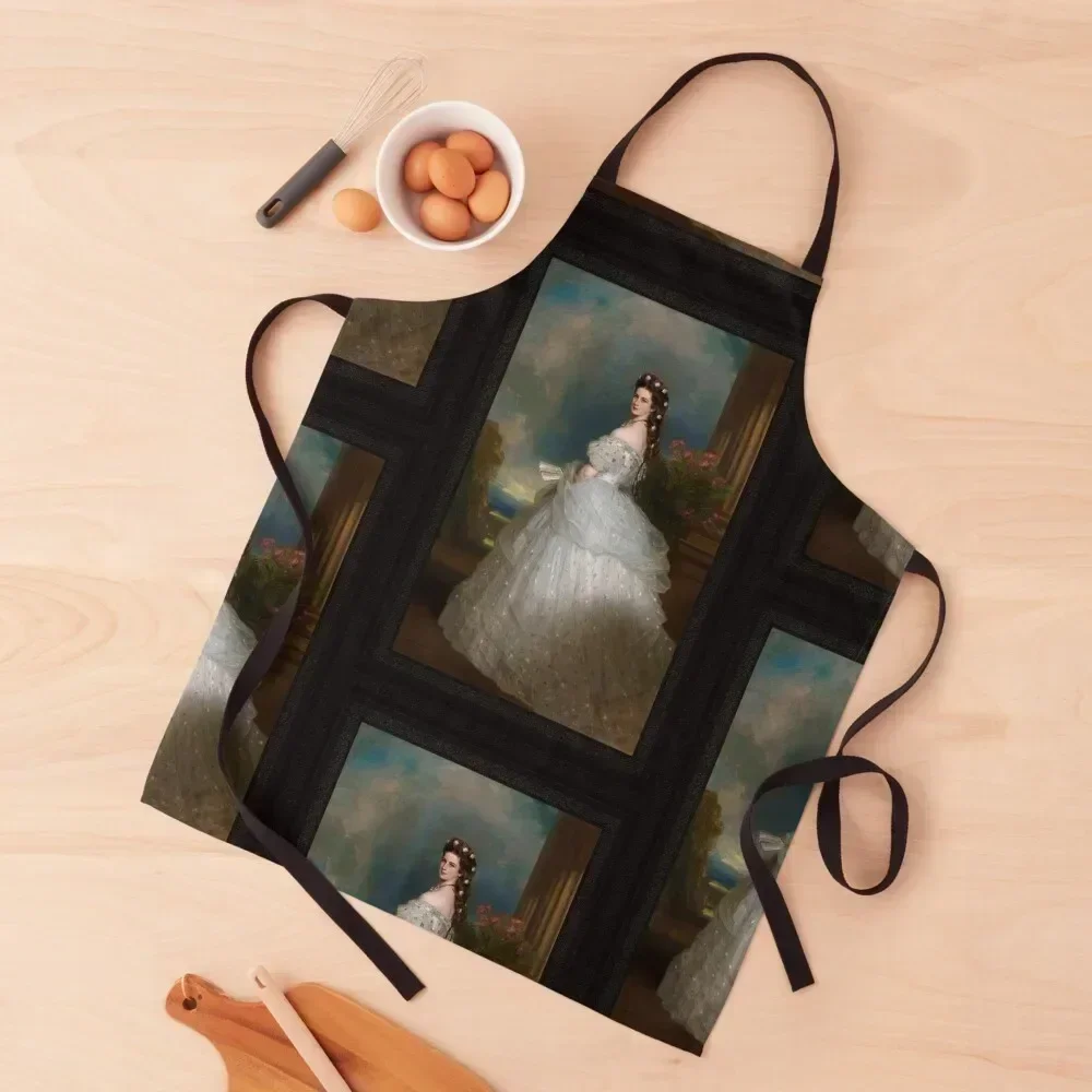 

Portrait Of Empress Elisabeth of Austria by Franz Xaver Winterhalter Apron Women's Home Clothes women's kitchens Apron