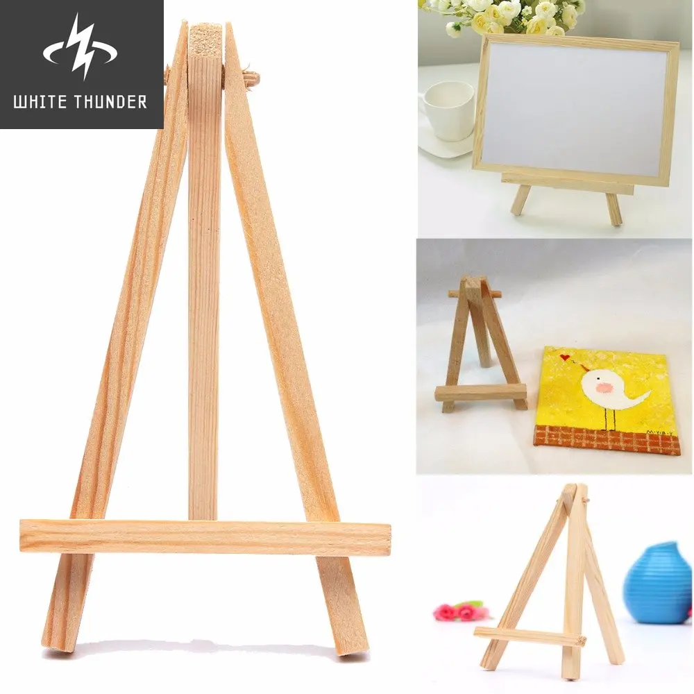 8pcs/lot Mini Artist Wooden Easel Wood Wedding Table Card Stand Display Holder For Party Decor 9*16cm