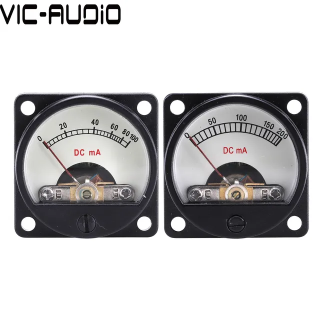1PC 35mm amperomierz DC100MA DC 200MA miernik panelowy analogowy miernik prądu Panel mechaniczny wskaźnik typu wzmacniacz DIY
