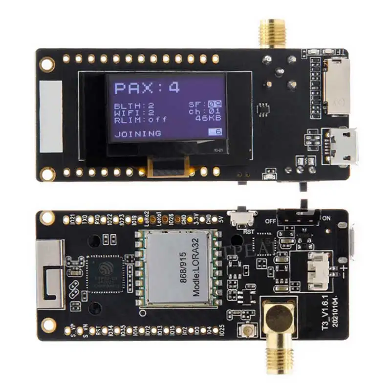 

Для TTGO 0,96 LoRa32 V2.1_1.6 ESP32 LoRa OLED-дюймовый паяльник/радио Disaster CH9102 SX1278/SX1276 433/868/915/923 МГц для LILYGO