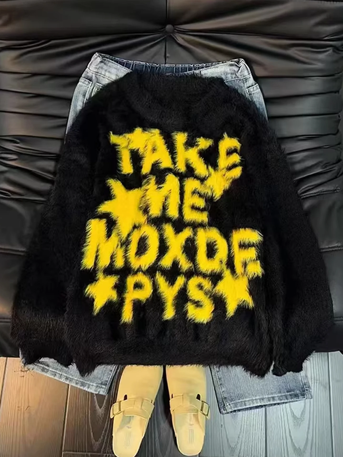 

Мягкий шерстяной мужской вязаный свитер с круглым вырезом, из норкового вельвета, зимний, модный, с вышивкой логотипа бренда, свободного кроя, удобный, из полиэстера