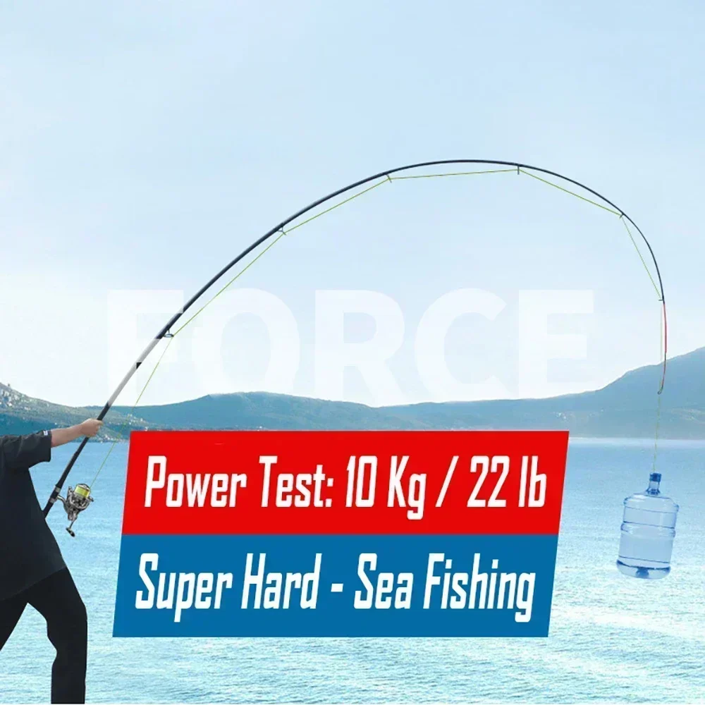 200g Lure 4.5/5.4m Sea Fishing Rod 36T Carbon Fiber Distance Throwing Ocean Boat Fishing Spinning Rod Super Hard Telescopic Rod