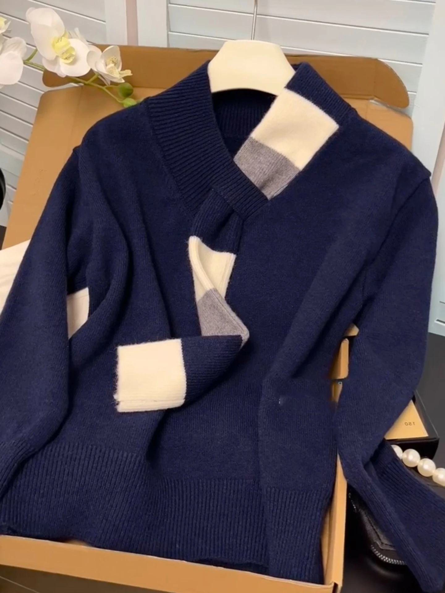 Camere محبوك سترة الكورية Sle فضفاضة طويلة Sve المرأة Faion اللون Blo أعلى تخفيف ودية خفيفة الوزن irt #1