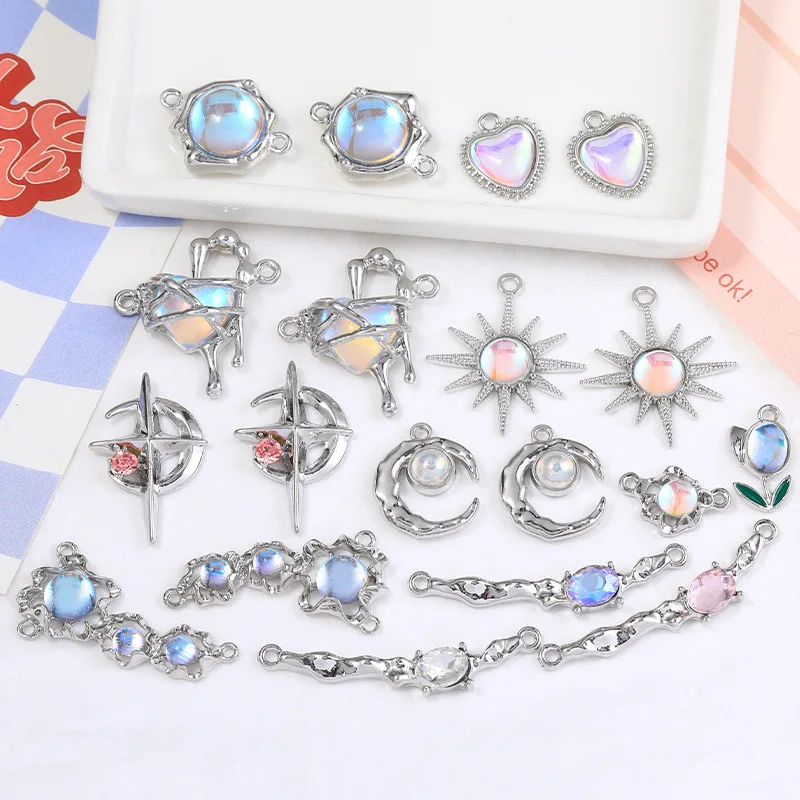 

Wholesale Y2K Moon Stars Moonlight Flowers Pendant DIY Accessories Necklace Bracelet Earring Women Girl Fashion Luxury Jewelry