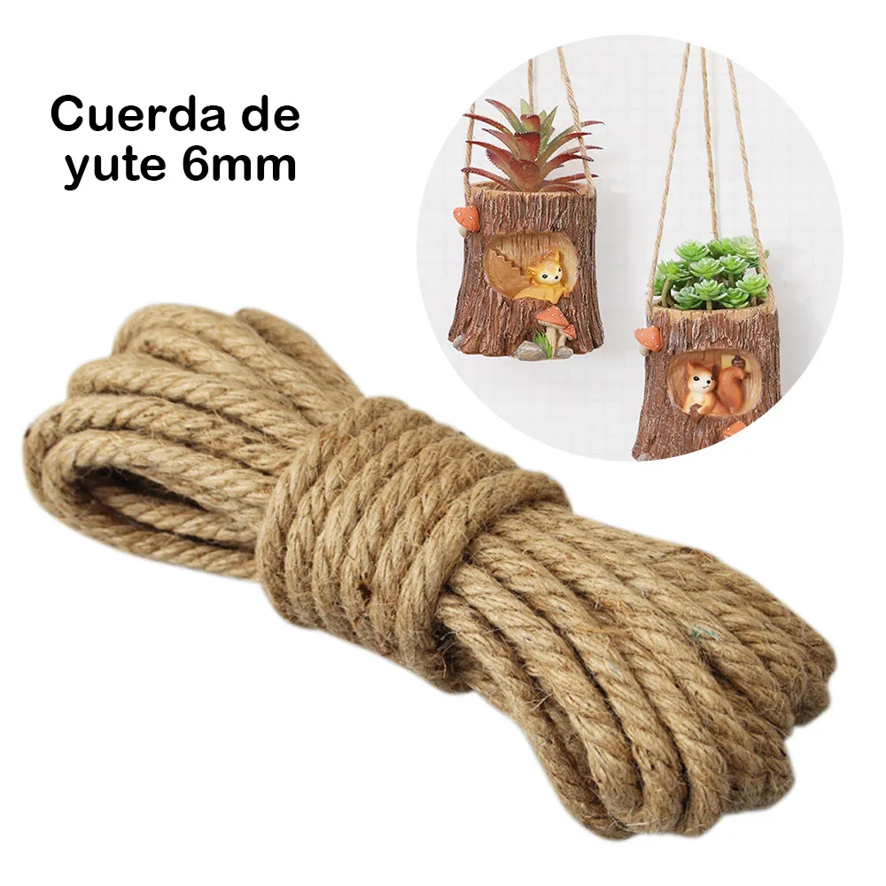 

10/8/6mm Natural Jute Rope Twine Rope Handmade Jute Hemp String Twine for DIY Arts Crafts Decoration Packing Floristry 10m