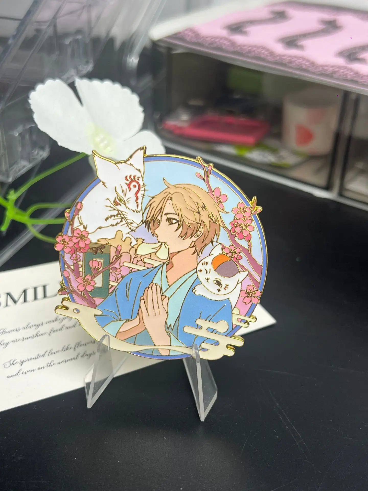 Natsume's Book of Friends Nyanko Sensei Madara Metal Badge Enamel Pin Desk Decor Anime Merch Fan Made