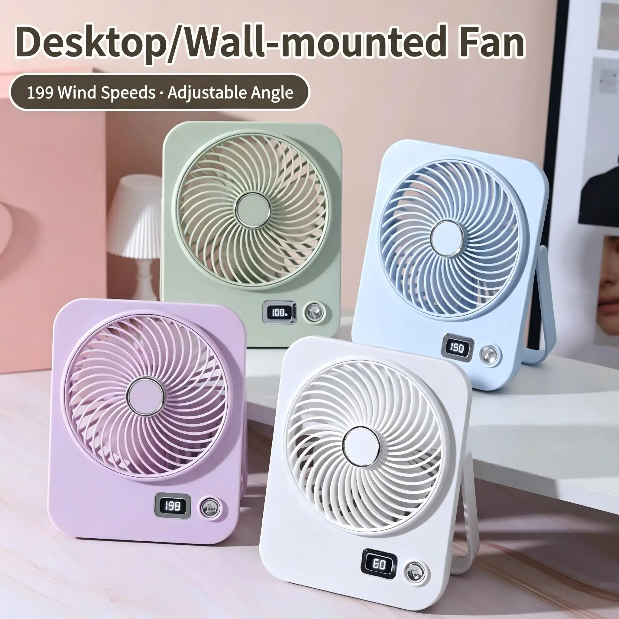 Petit ventilateur de bureau, ventilateurs personnels, batterie longue durée, ventilateur de bureau silencieux, mini ventilateur de bureau portable