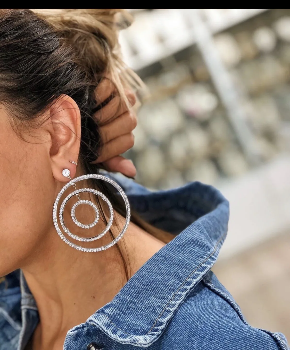 

Exaggerated Big Smooth Circle Hoop Earrings for Women Aros Simple Round Loop Ear Wedding Jewelry Brincos Cool Gift