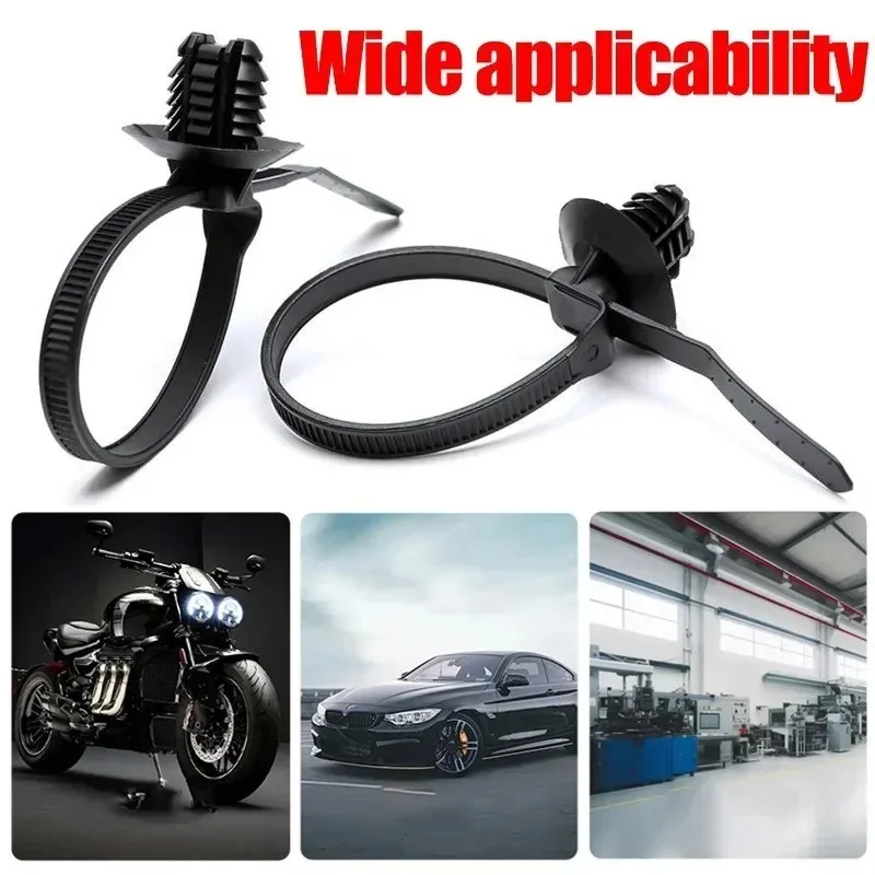 50/20/10/5/3pcs Car Engine Bay Wiring Loom Retainer Clip Fastener Nylon Self Locking Zip Tie Universal Car Wire Management