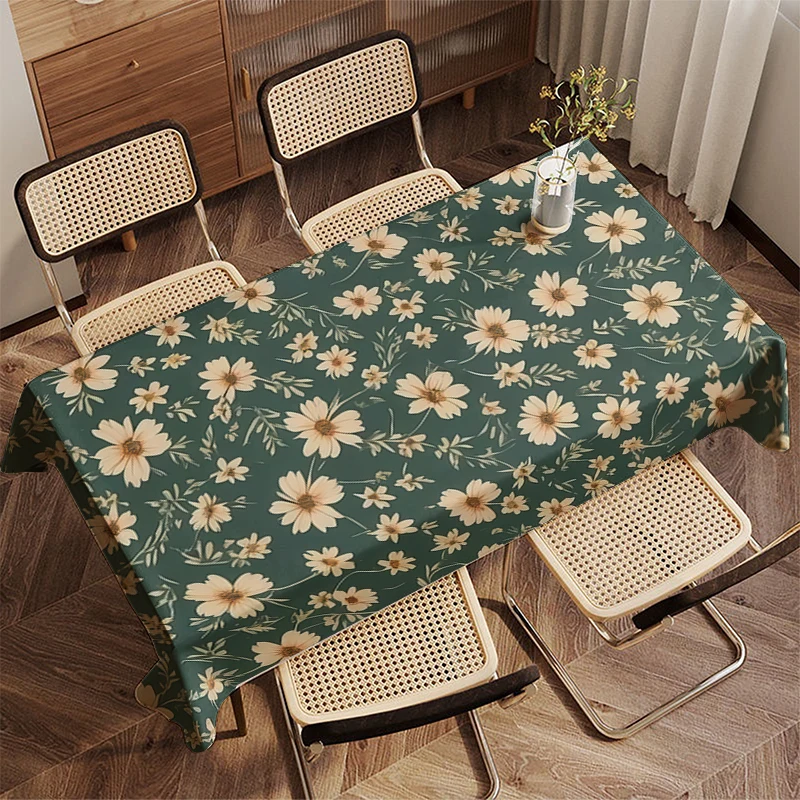 Colorful Floral Tablecloth Restaurant Kitchen Tablecloth Living Room Home Decoration Rectangular Party Decoration