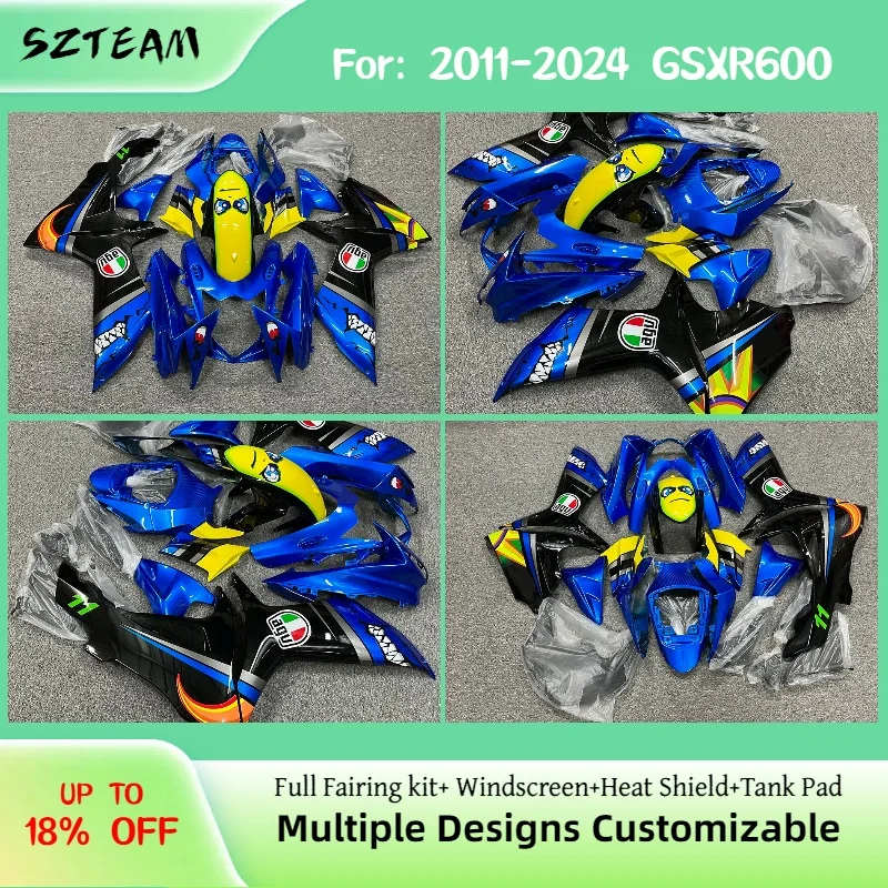 2011-2020 2021 2022 2023 2024 for GSXR600 ABS Fairing Kit 11-20 21 22 23 24 GSXR 600 Racing Motorcycle Body Parts Set Fairings