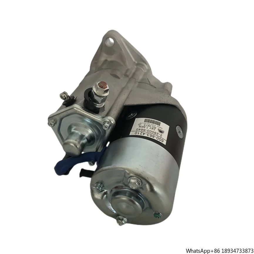 Cummins Excavator Starter Motor 600-863-4210 for Engine Number 6D107 komatsu PC200-8 PC220-8 Excavator Starting Motor