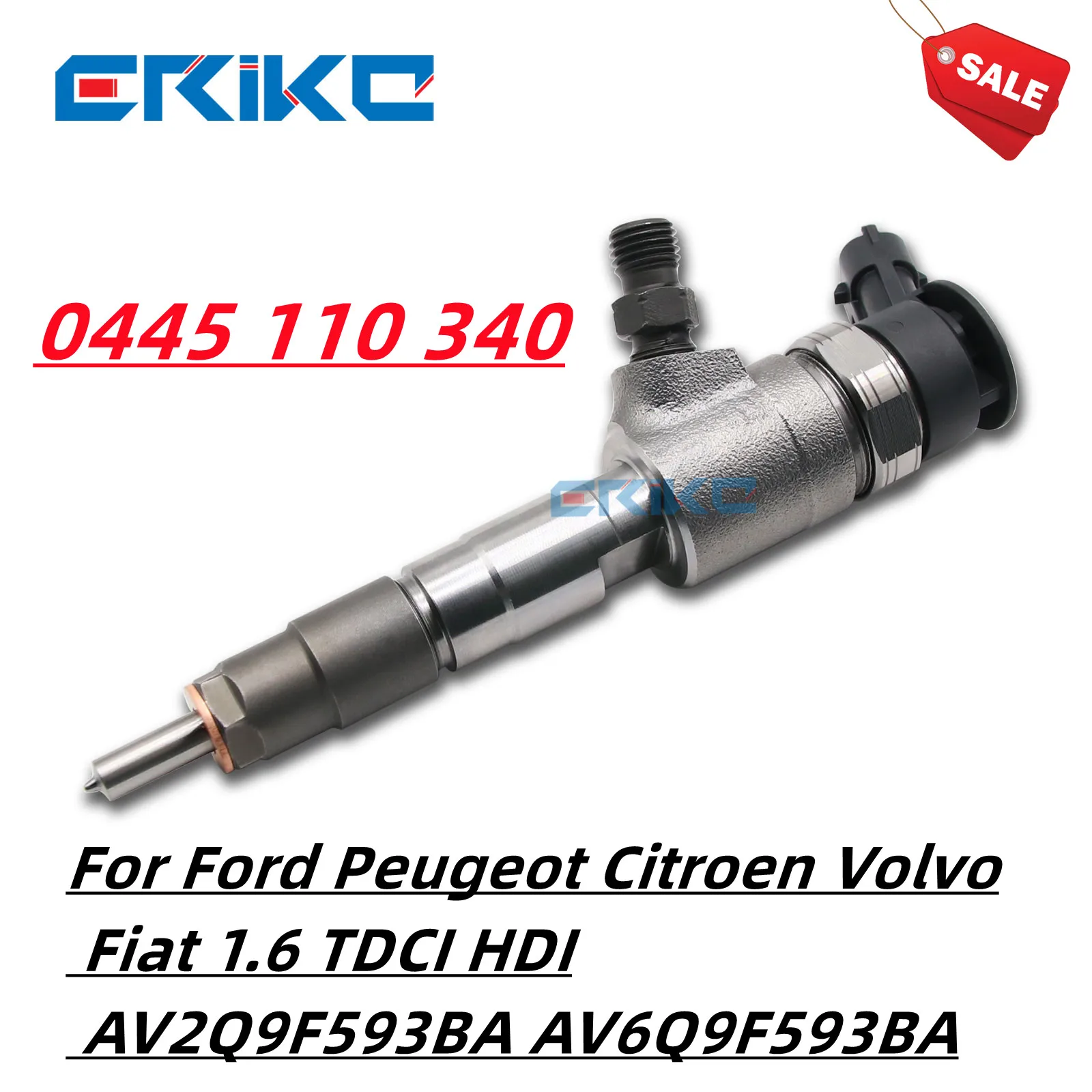 

0445110340 Fuel injector AV2Q9F593BA AV6Q9F593BA1980S5 9687069 for Bosch 110 series Ford Peugeot Citroen Volvo