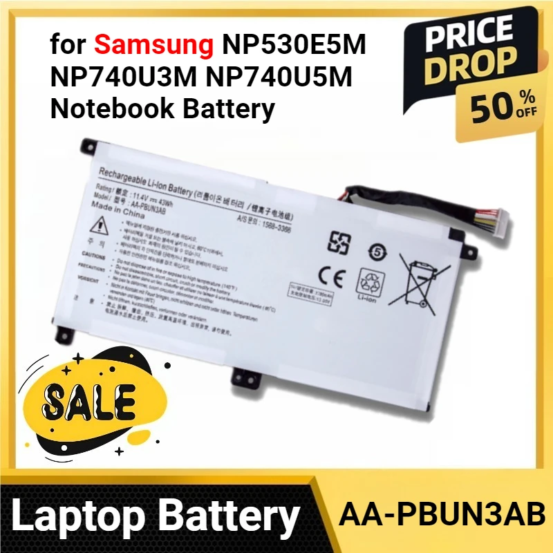 

AA-PBUN3AB для ноутбука Samsung NP530E5M NP740U3M NP740U5M
