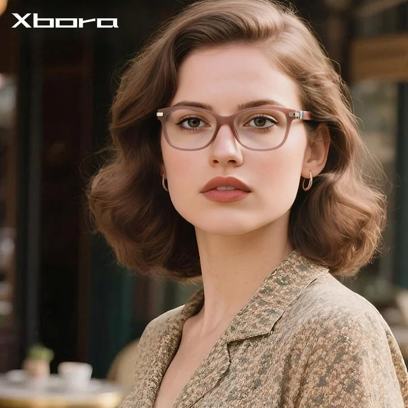 

Женские очки Xbora из титанового сплава, мужские новые корейские круглые оптические очки в ультра-тонкой оправе в стиле ретро, 305