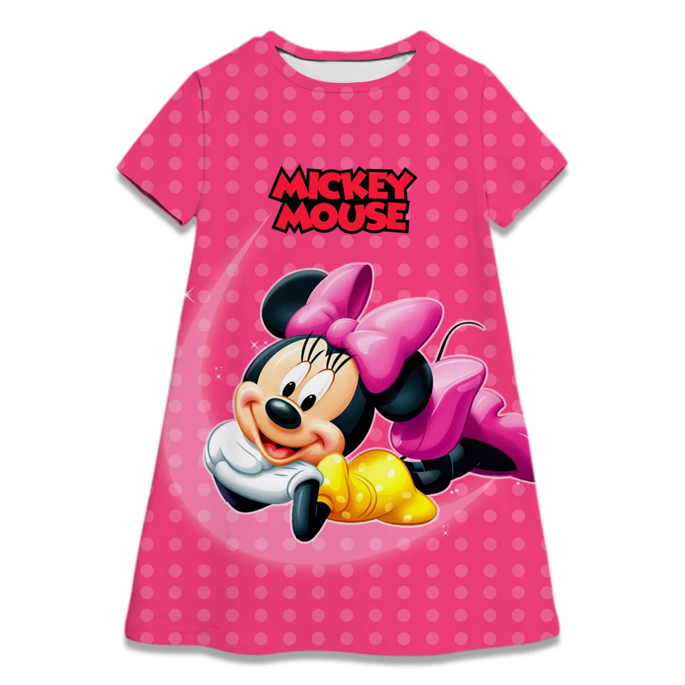 Lovely Minnie Mouse Dress Girl Birthday Party Clothes neonate Dress 2-8 anni bambini Princess Dress 2023 abbigliamento estivo