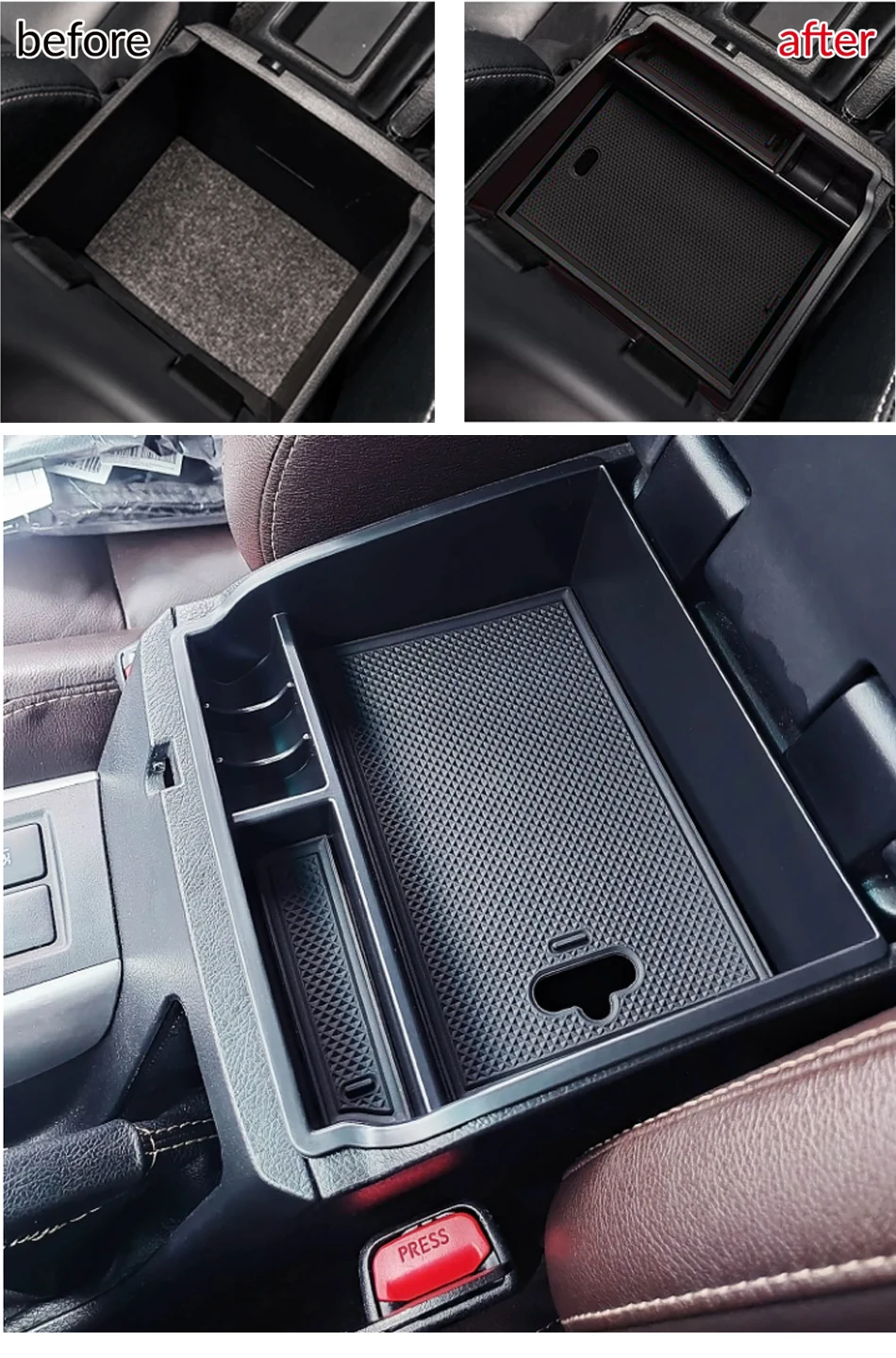 Auto Armlehne Lagerung Box Fach Für Toyota Fortuner Hilux 2015 - 2022 Zentrale Konsole Halter Container Organizer Zubehör – Detail 1