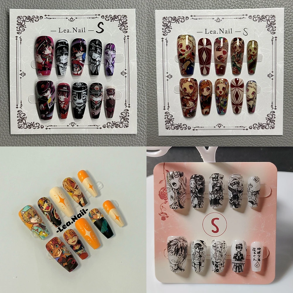 

Hanako Nail Art Туалетный дизайн ногтей Рисунок Ханако-кун Яширо Нене Реквизит для косплея Изысканные украшения Маникюр Декор Ногти Подарок