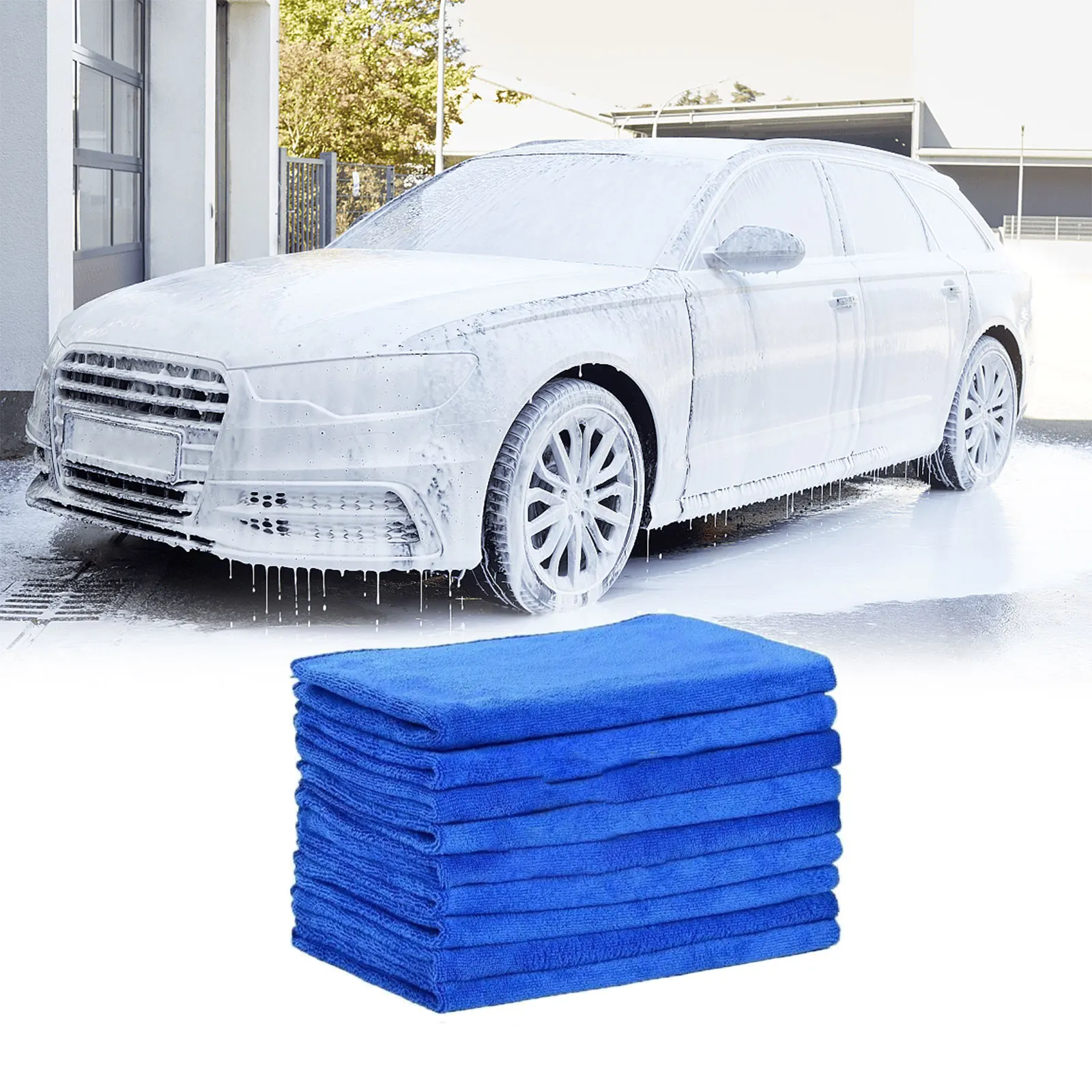 

10Pcs Microfiber Towel Car Microfiber Cloth Wash Towel Microfiber Cleaning Cloth Car Wash Drying Towel Auto Detailing