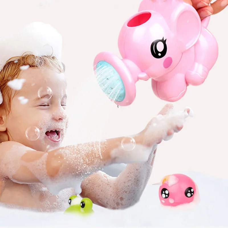 

Kids Water Spray Shower Bath Toy Cartoon Elephant Kettle Tool Baby Bathroom Swimming Sprinkler Toys For Children Summer Gift